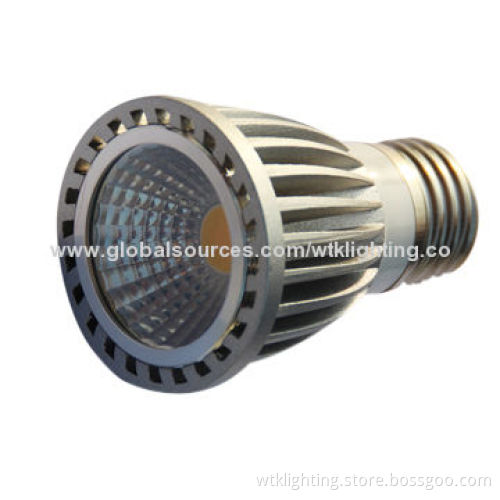 3W COB LED Spotlight, 560lm, GU10/MR16/E27 Base, Aluminum Housing, 2,700-3,500/3,500-5,000/5,000-7,